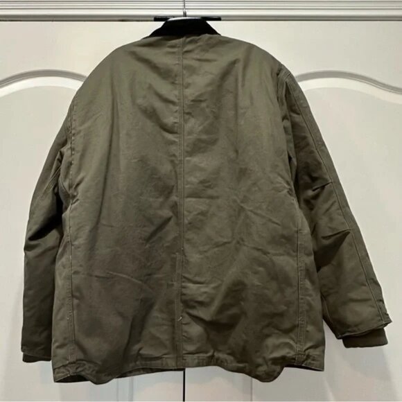 Gravel Gear Washed Chore Coat Moss Full Zip Workwear Heavy Jacket Size XXL - Picture 2 of 4